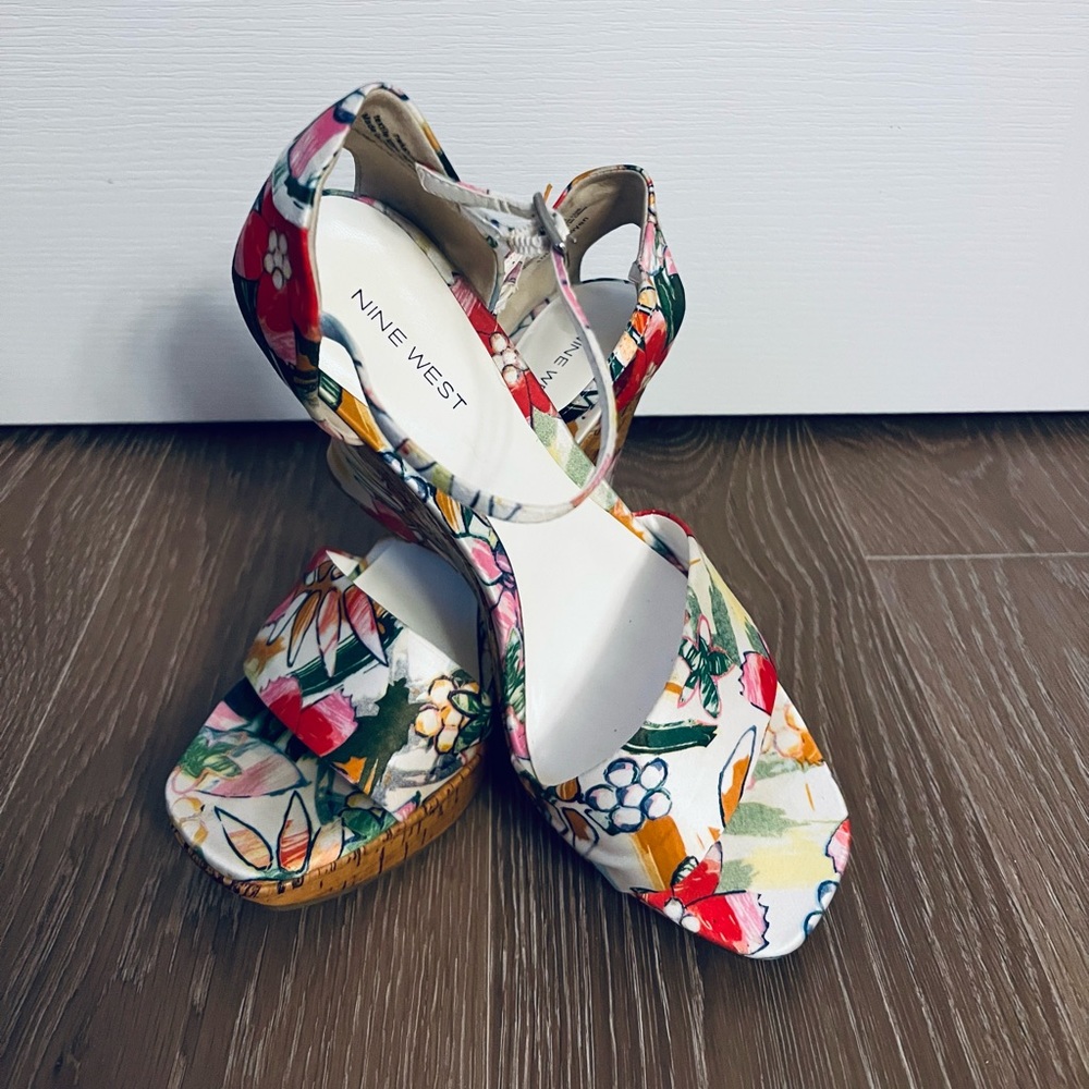 Nine West Floral Wedge Sandal